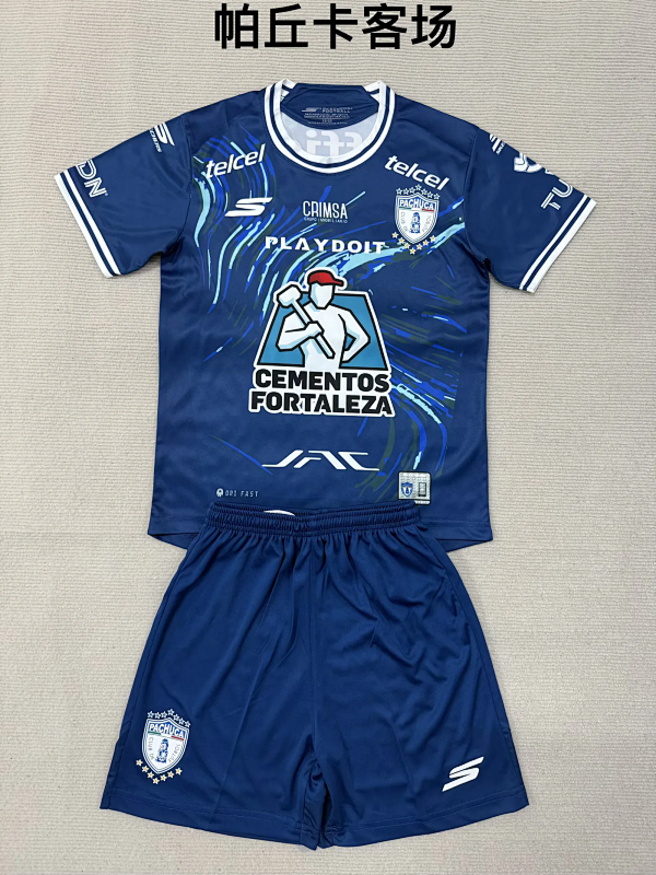 Niño_kids kit 25-26 Pachuca away soccer jersey size 16-28